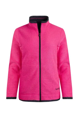 Weird Fish 18 Begonia Pink Ariana Eco Full Zip Grid Fleece