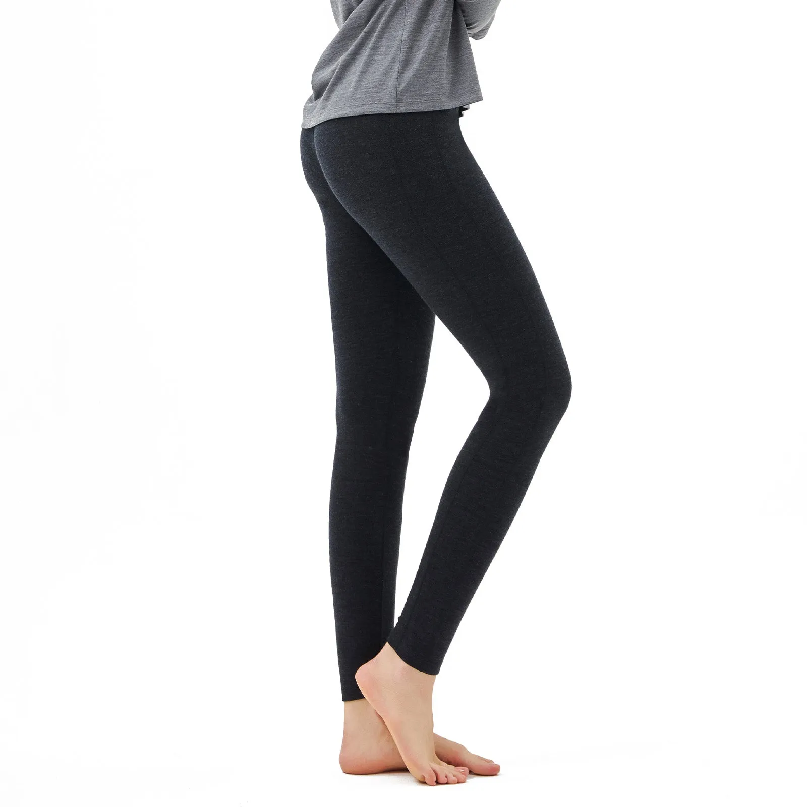 Women's Merino 250g Thermal Bottom Black Grey Heather