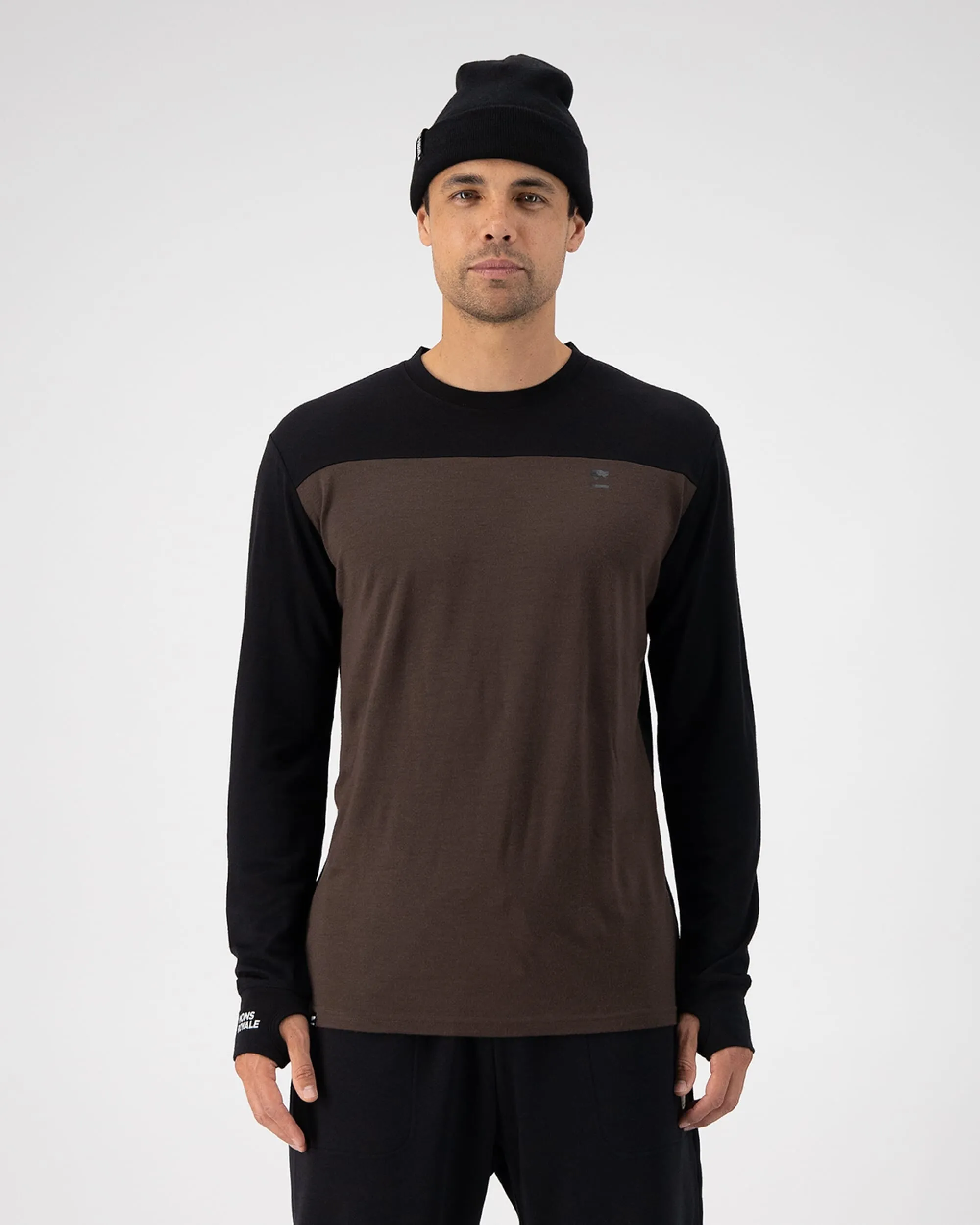 Yotei Merino Long Sleeve - Cedar / Black