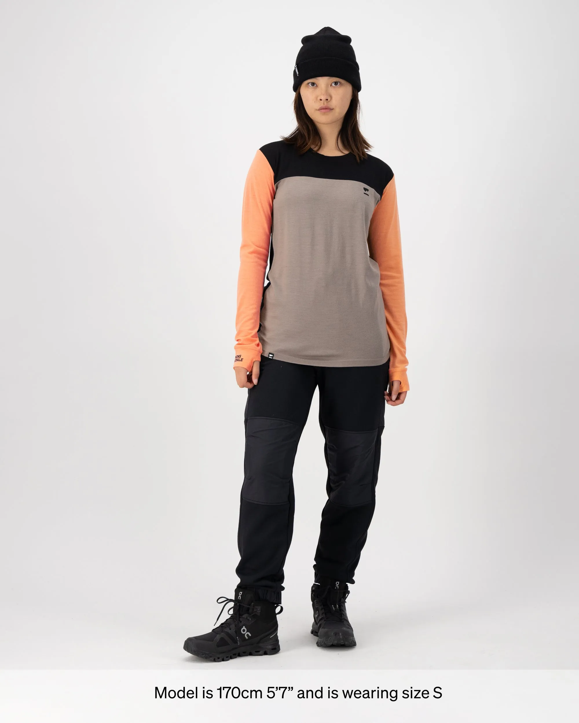 Yotei Merino Long Sleeve - Punch / Cinder / Black