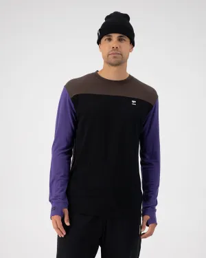 Yotei Merino Long Sleeve - Violet / Cedar / Black